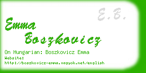 emma boszkovicz business card